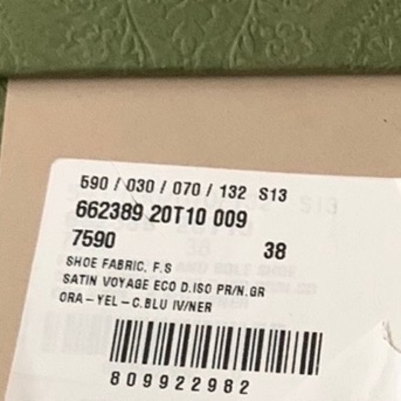 GUCCI Voyage Travel Sain Slippers in Orange/Navy Blue Size US8/EURO38 - Picture 7 of 8